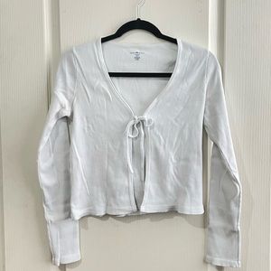 White Greta Long Sleeve Top